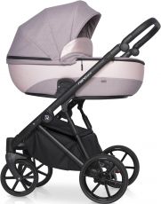 Детская коляска 2 в 1 Riko Nano Pro 03 Pearl Pink (розовая кожа – розовая ткань)